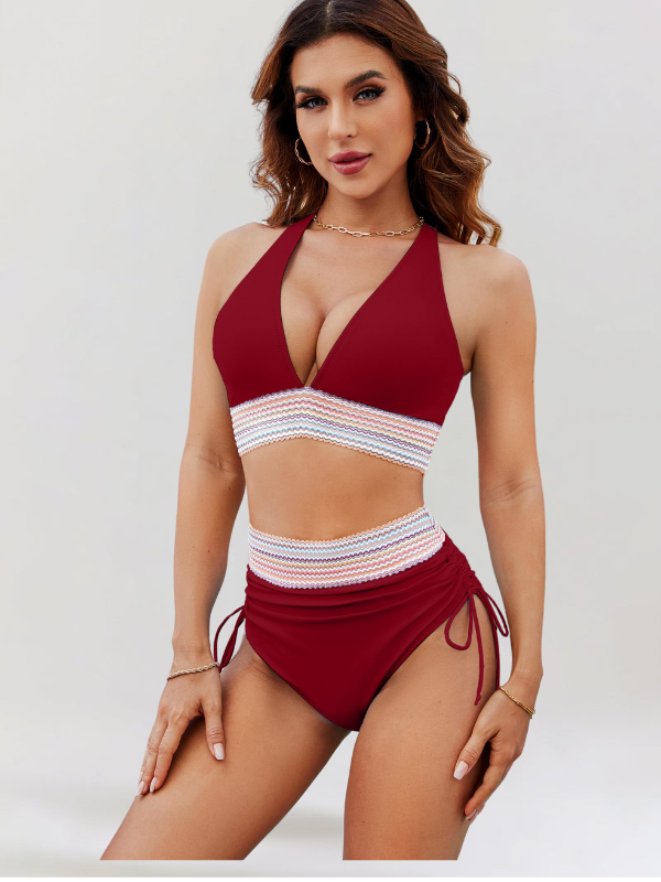 Alicja™ | Zestaw Bikini z Kontrolą Brzucha i Wysokim Stanem