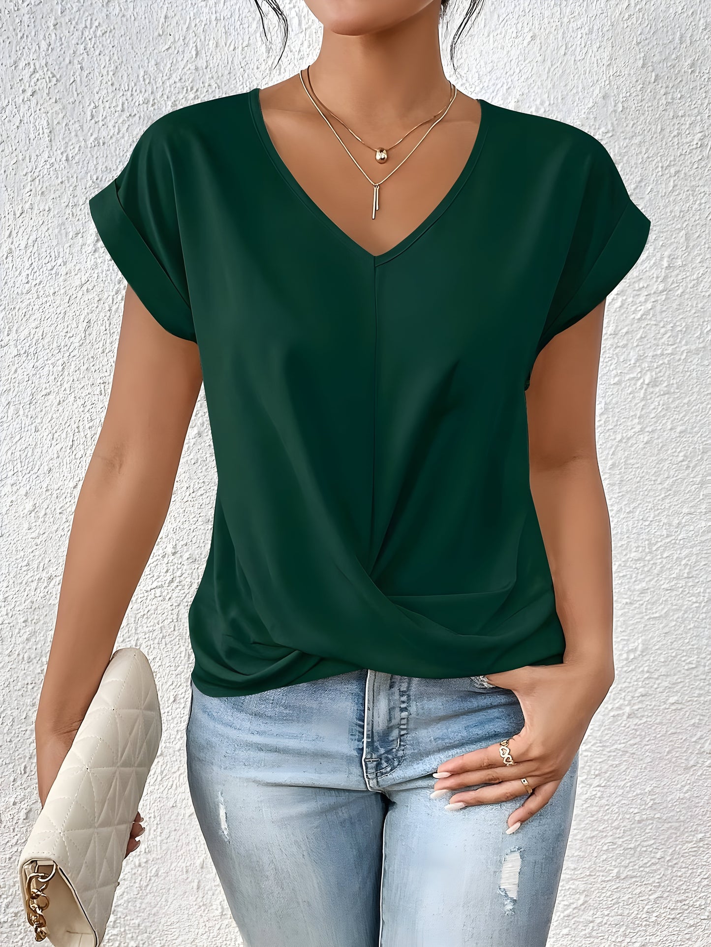 Elsa™ | Casualowy T-shirt z dekoltem w kszta?cie litery V