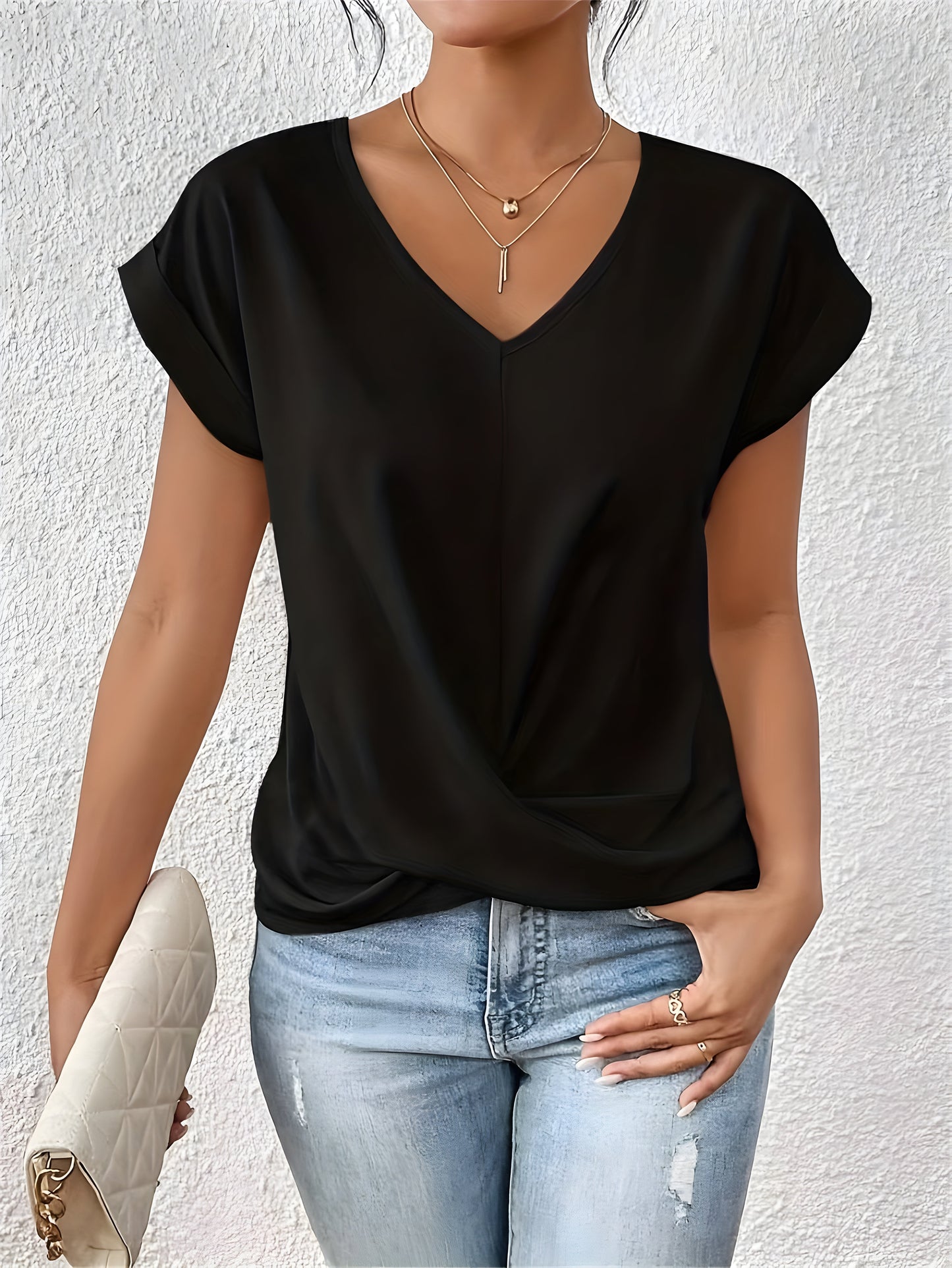 Elsa™ | Casualowy T-shirt z dekoltem w kszta?cie litery V