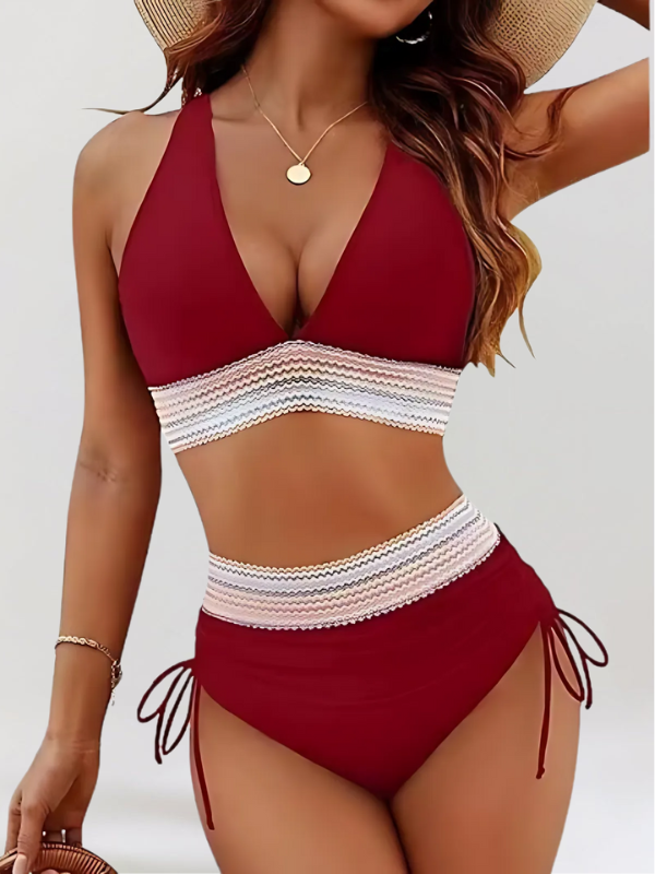Alicja™ | Zestaw Bikini z Kontrolą Brzucha i Wysokim Stanem