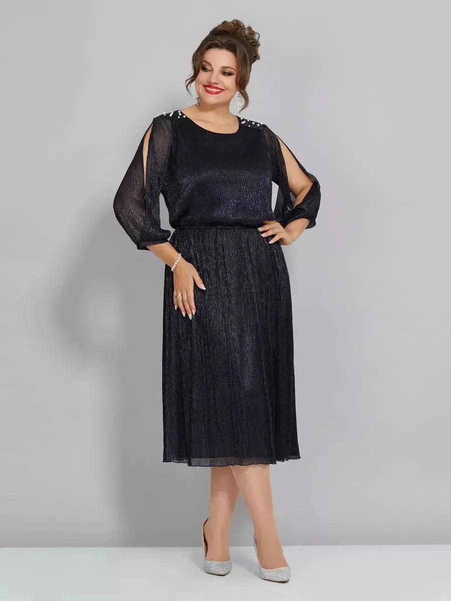 Elżbieta™ | Elegancka Sukienka Jesienno-Zimowa w Nowym Stylu