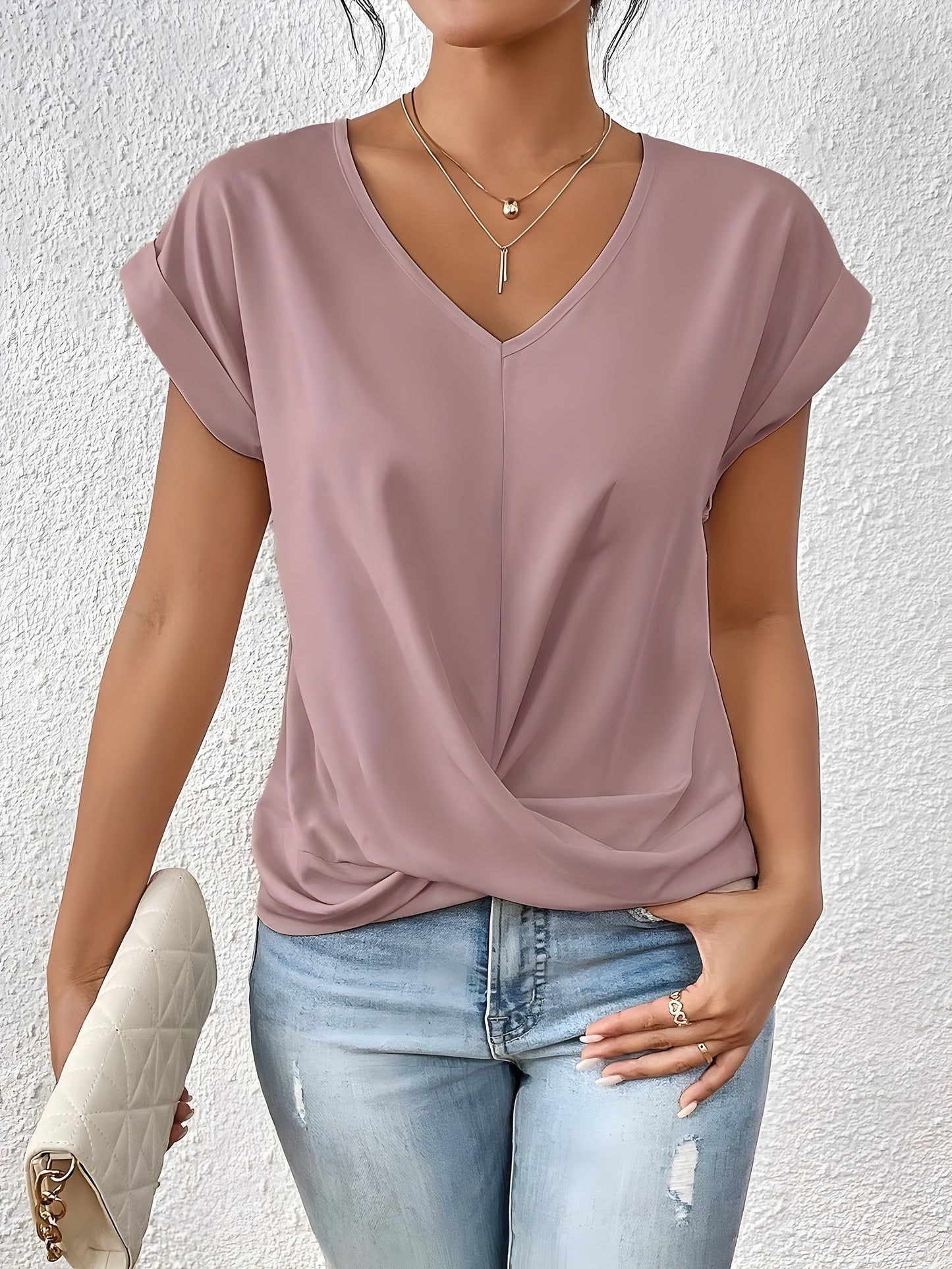 Elsa™ | Casualowy T-shirt z dekoltem w kszta?cie litery V