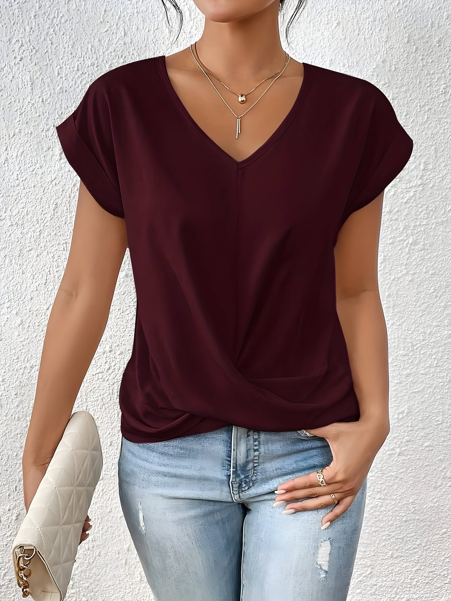 Elsa™ | Casualowy T-shirt z dekoltem w kszta?cie litery V