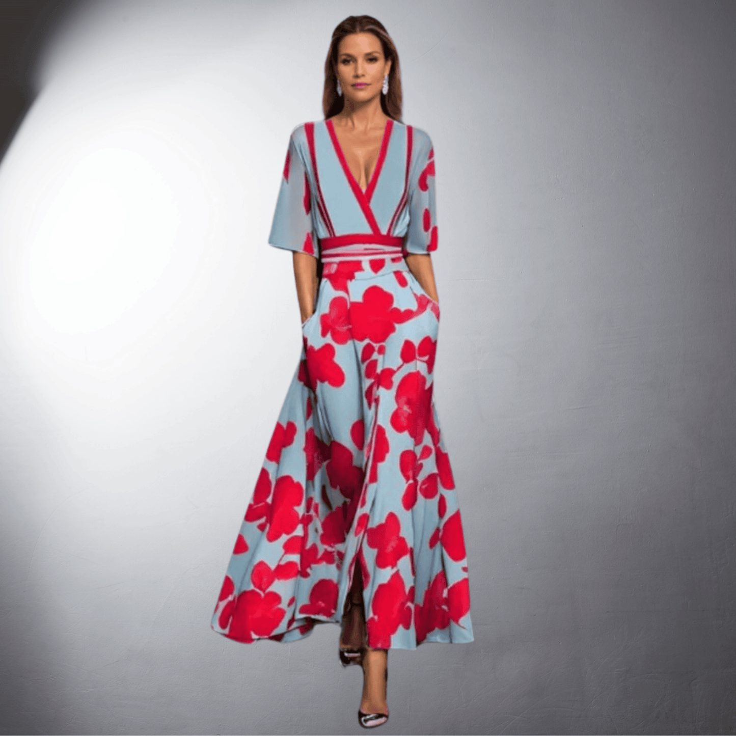 Lena™ | R?cznie robiona elegancka sukienka w kwiaty