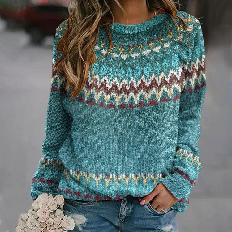 Alina | Sweter zimowy w stylu retro
