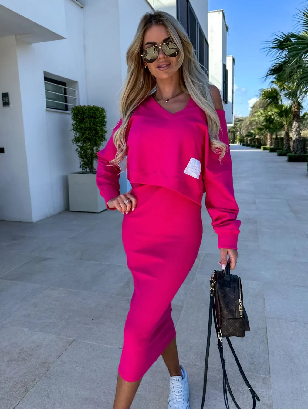 Lana - Casualowy zestaw bluza i sukienka