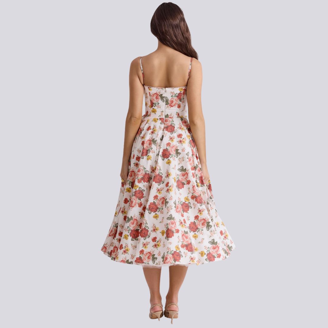 Kira | Elegancka sukienka maxi w kształcie litery A z dekoltem w kształcie litery V