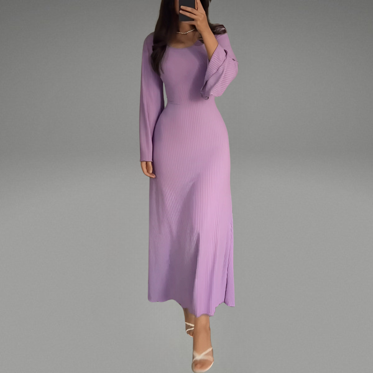 Beatrice™ | Dzianinowa sukienka maxi