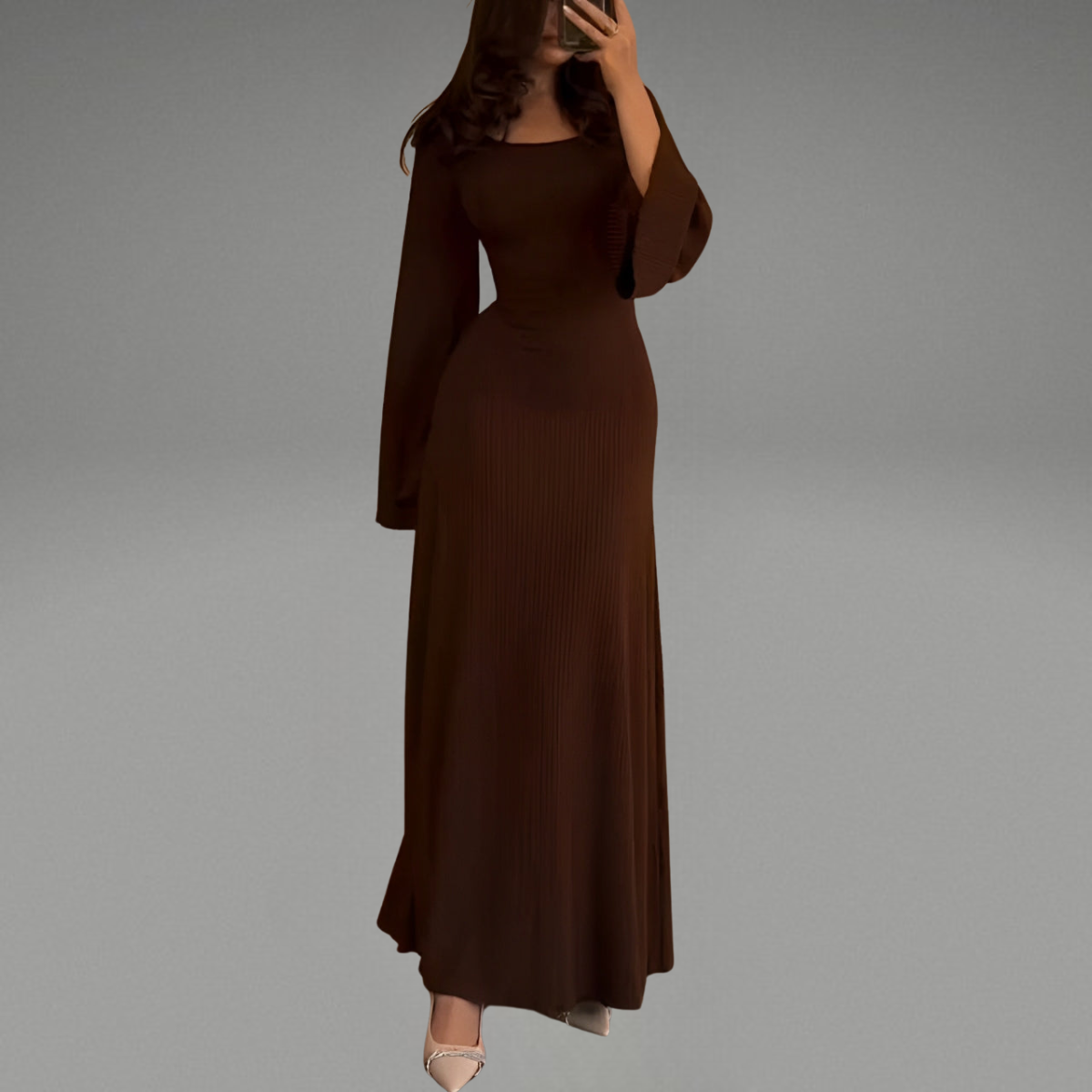 Beatrice™ | Dzianinowa sukienka maxi