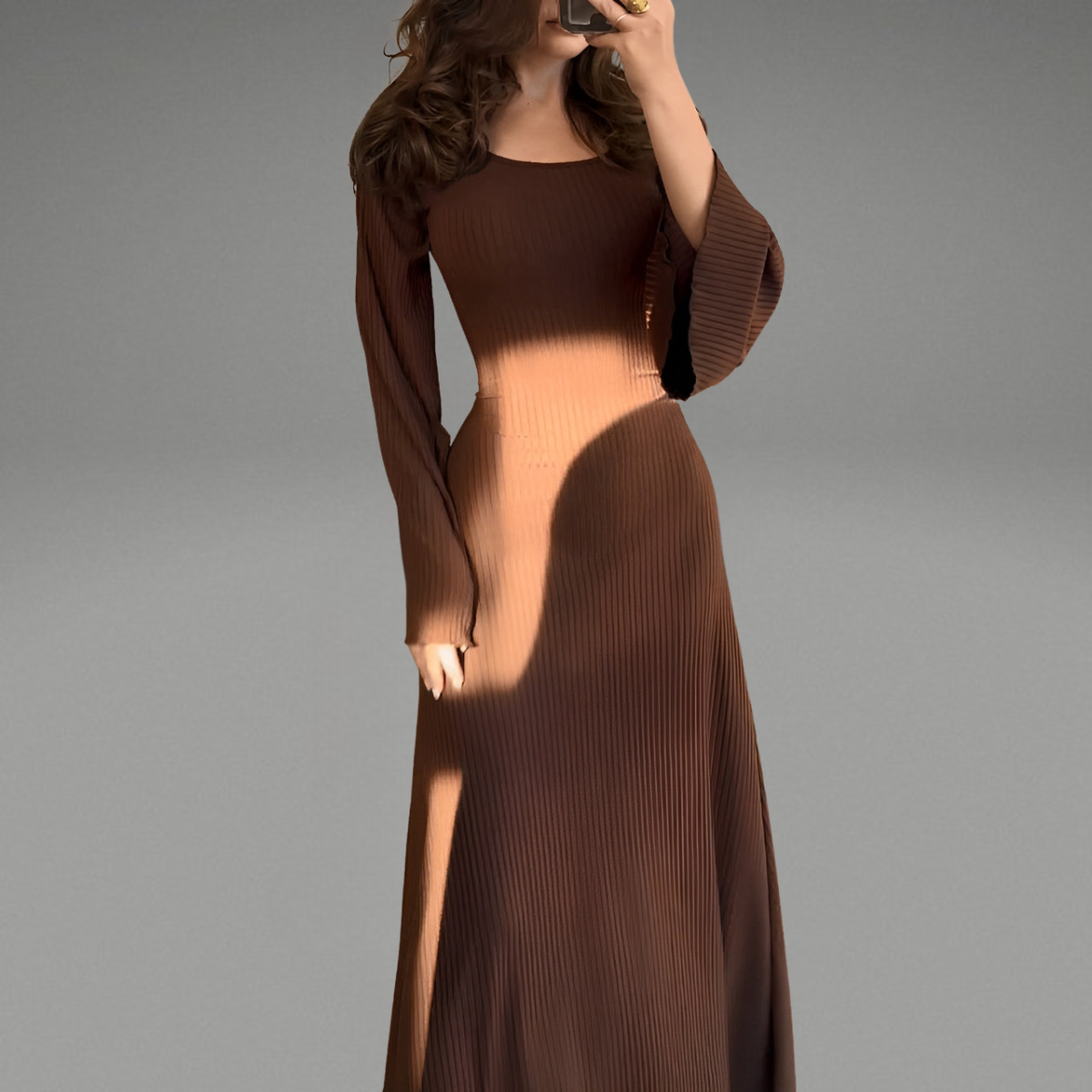 Beatrice™ | Dzianinowa sukienka maxi