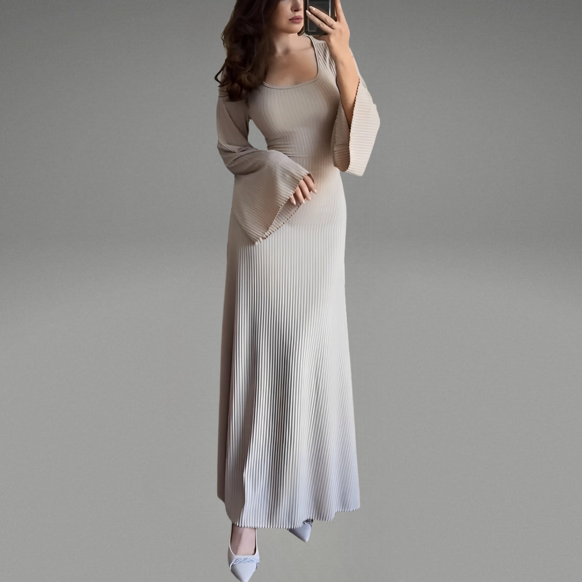 Beatrice™ | Dzianinowa sukienka maxi