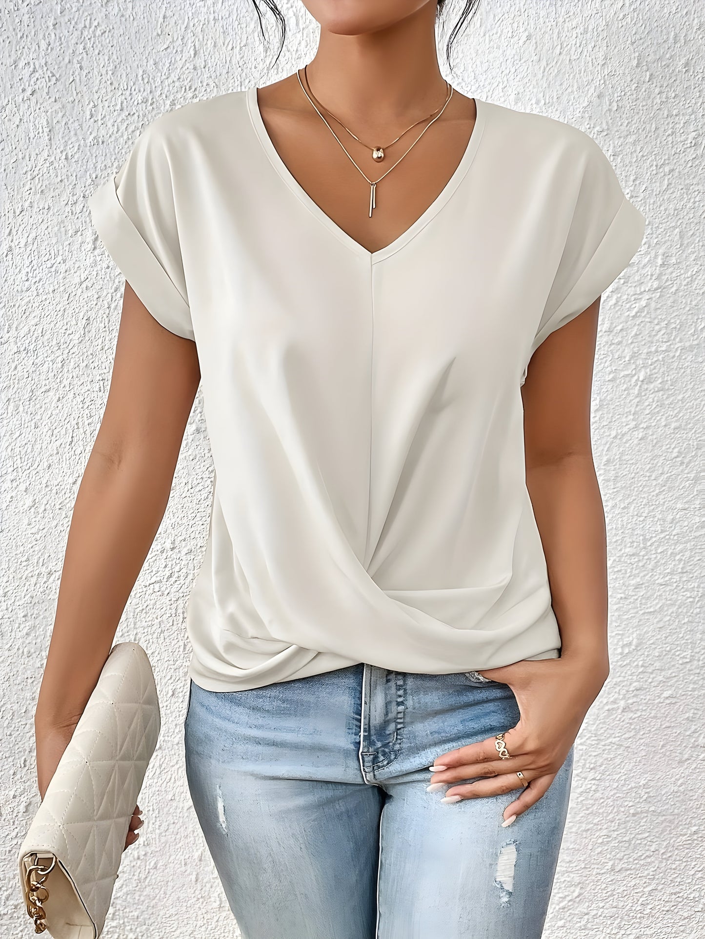 Elsa™ | Casualowy T-shirt z dekoltem w kszta?cie litery V