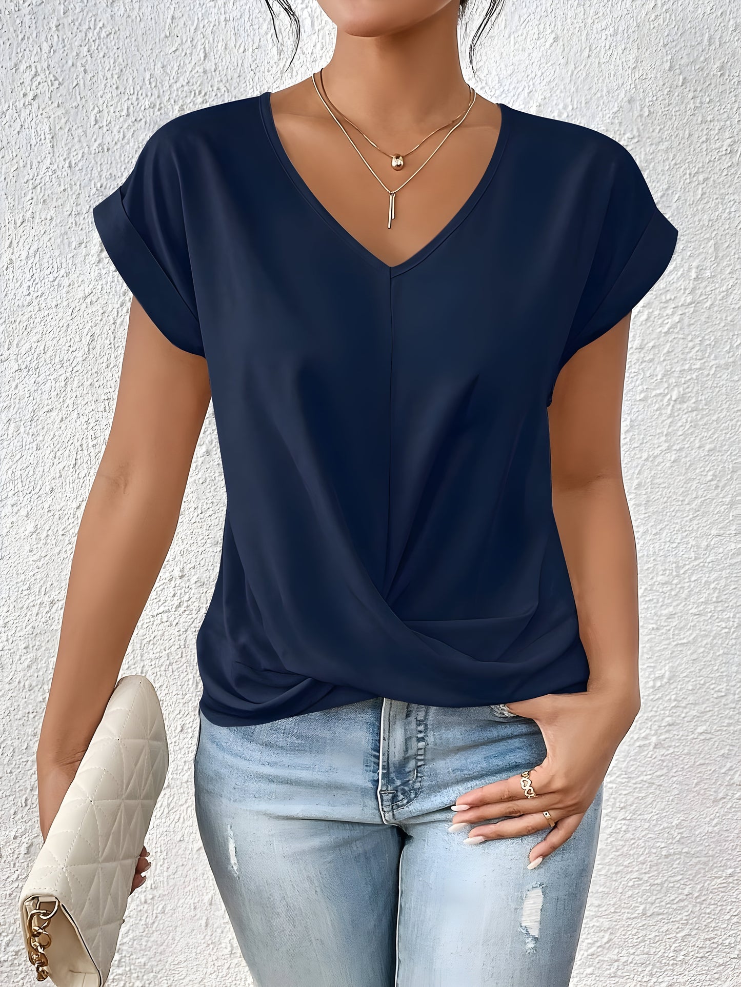 Elsa™ | Casualowy T-shirt z dekoltem w kszta?cie litery V