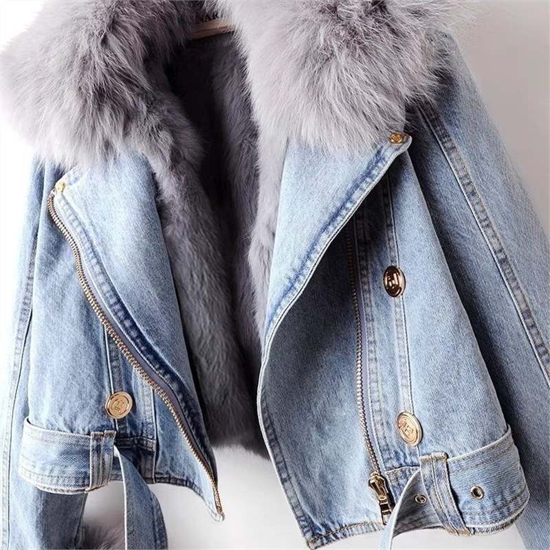 Celeste™ | Ekologisk Denimjacka med Konstpäls