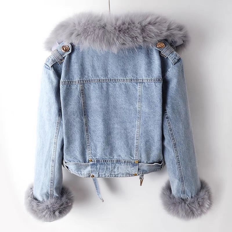 Celeste™ | Ekologisk Denimjacka med Konstpäls