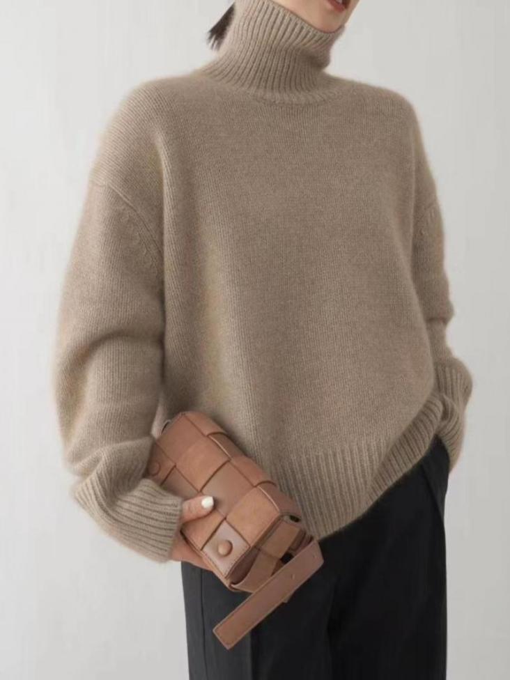 Lara™ | Kaszmirowy sweter z golfem