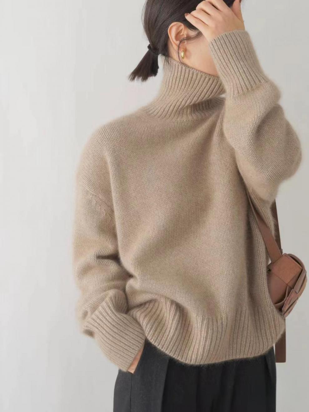 Lara™ | Kaszmirowy sweter z golfem