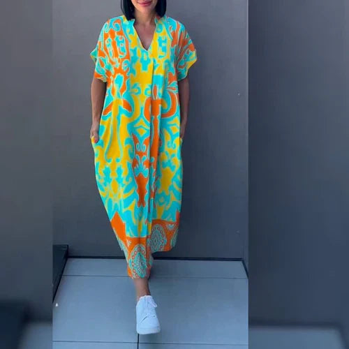 Elena - Elegancka sukienka w kwiaty