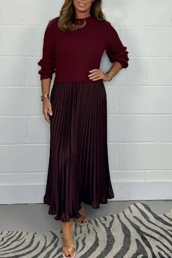 Claire - Elegancka sukienka sweterkowa 2 w 1