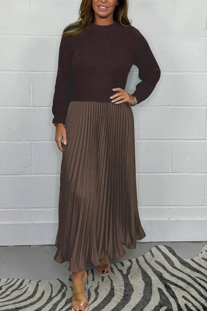 Claire - Elegancka sukienka sweterkowa 2 w 1