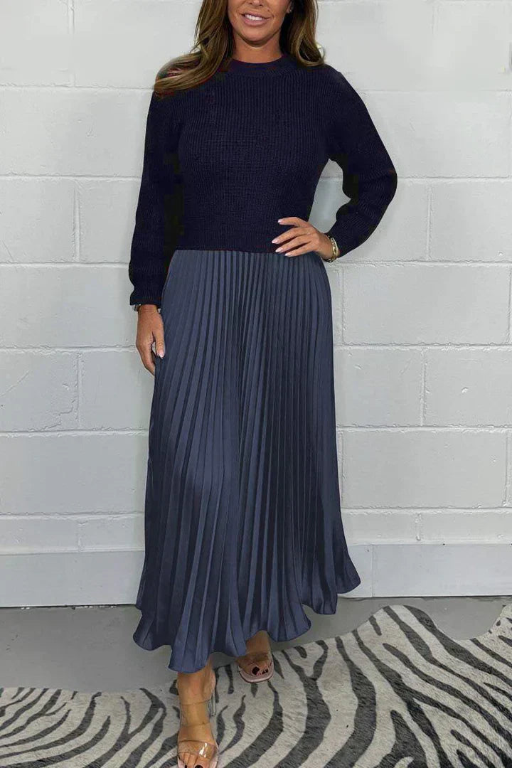 Claire - Elegancka sukienka sweterkowa 2 w 1