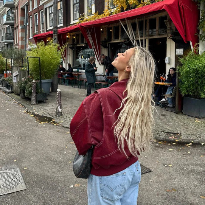 Faye™ – Skórzana kurtka oversize