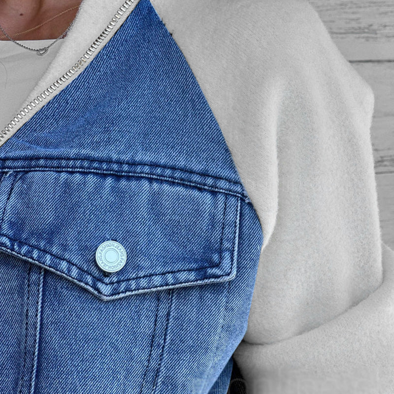 Karin™ | Modna patchworkowa kurtka d?insowa Twoja nowa ulubiona!