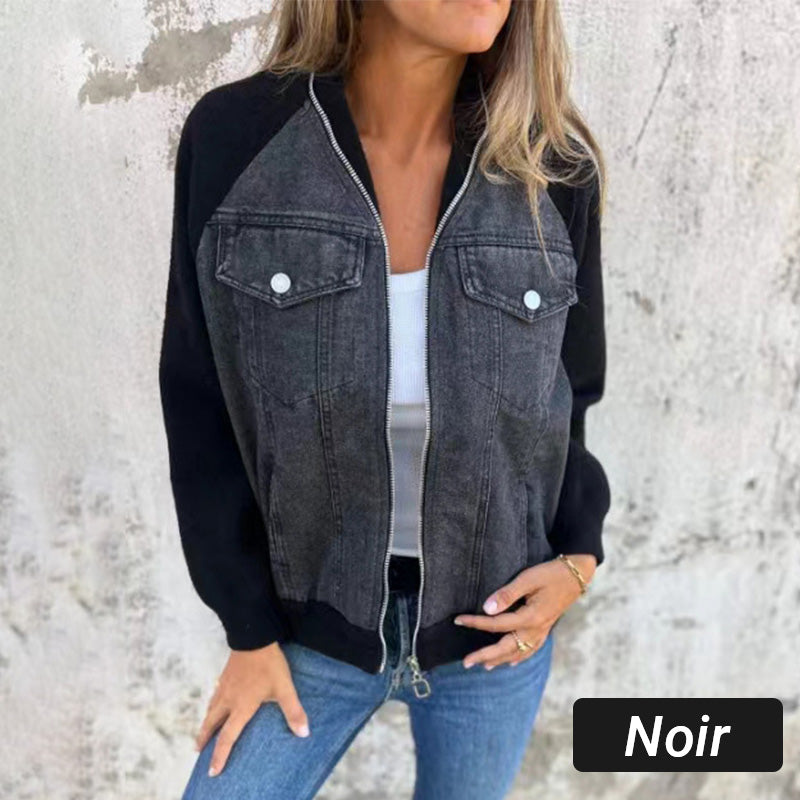 Karin™ | Modna patchworkowa kurtka d?insowa Twoja nowa ulubiona!