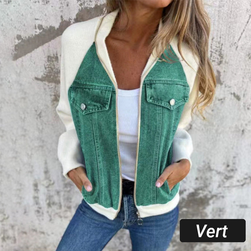Karin™ | Modna patchworkowa kurtka d?insowa Twoja nowa ulubiona!