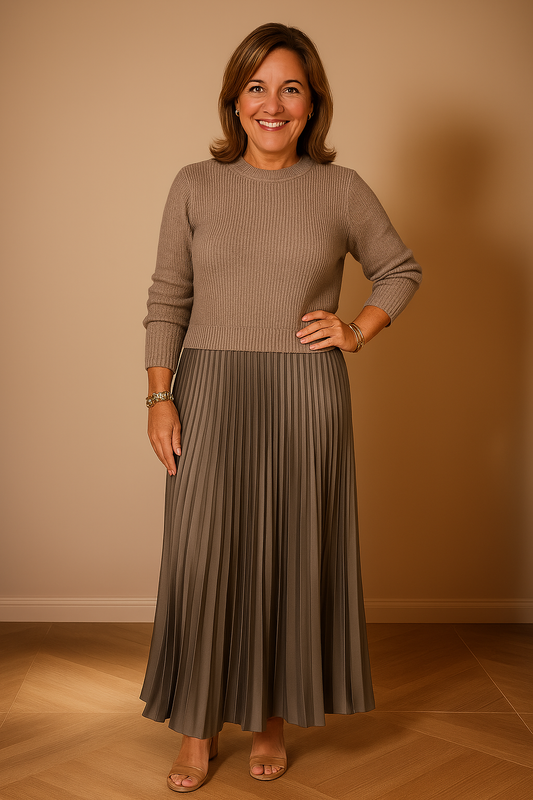 Claire - Elegancka sukienka sweterkowa 2 w 1