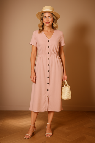 Charline｜Robe boutonnée style raffinée