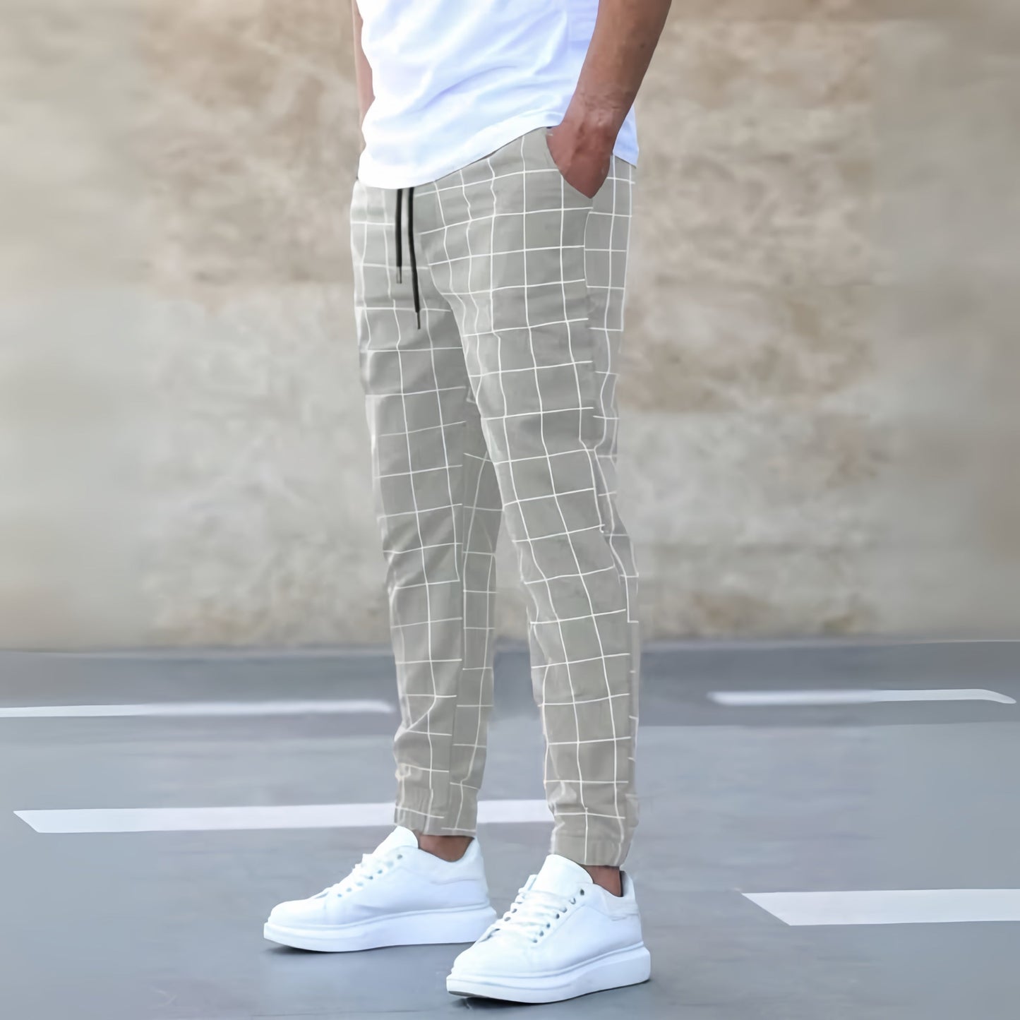 Clemens – Eleganckie czterokolorowe spodnie do joggingu