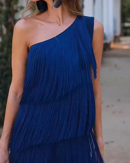 Dalia - Vestido elegante con flecos