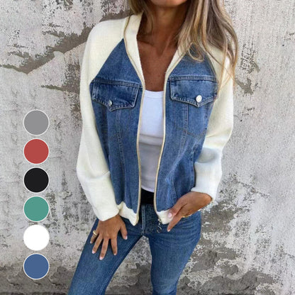 Karin™ | Modna patchworkowa kurtka d?insowa Twoja nowa ulubiona!
