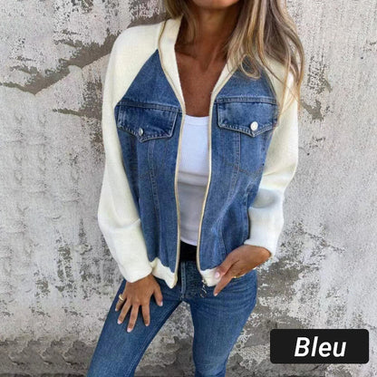 Karin™ | Modna patchworkowa kurtka d?insowa Twoja nowa ulubiona!
